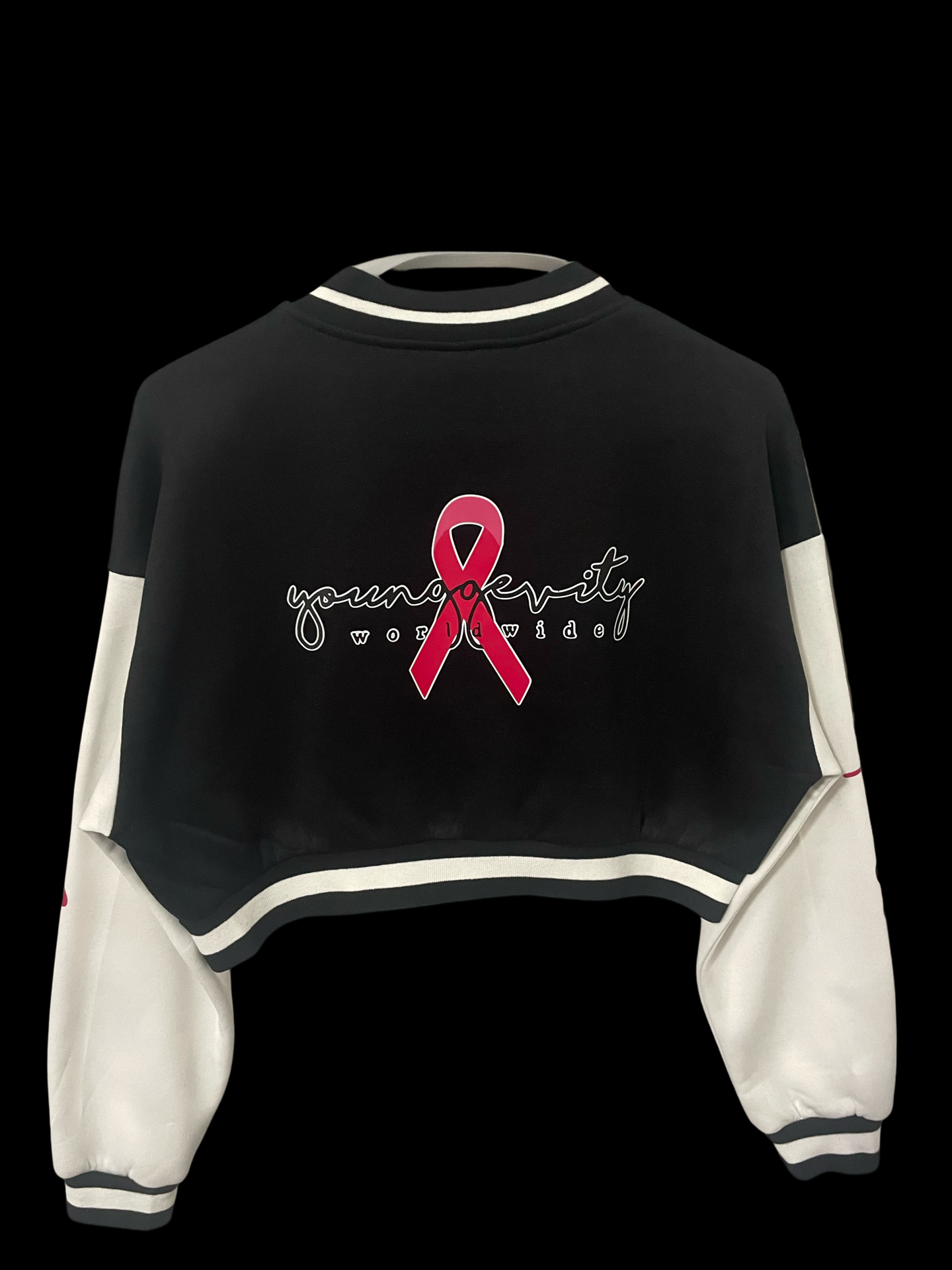 Breast Cancer Awareness Collection Women’s Crop Varsity Jacket